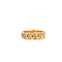 14k Gold Ring, with Continuous Alcoholics Anonymous AA Symbol Circle Triangle on a Narrow Style Band