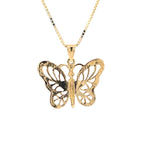 14k Gold Pendant, Beautiful Butterfly