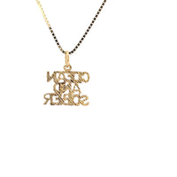 14k Gold, Sayings Pendant, "Clean And Sober"