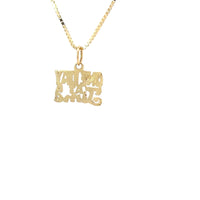 14k Gold, Sayings Pendant, "One Day At A Time"