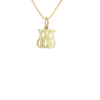 14k Gold, Sayings Pendant, "TRY GOD"