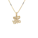 14k Gold, Sayings Pendant, "Clean And Crazy"