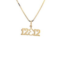 14k Gold, Sayings Pendant, "12&12"