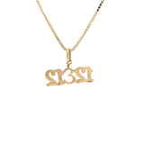 14k Gold, Sayings Pendant, "12&12"