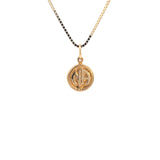 14k Gold Pendant, "Narcotics Anonymous" NA Initials in a Coin Style, pendant only