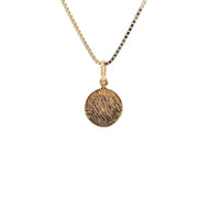 14k Gold Pendant, "Narcotics Anonymous" NA Initials in a Coin Style, pendant only