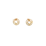 14k Gold Earrings, Narcotics Anonymous NA Symbol Small Stud