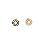 14k Gold Earrings, Narcotics Anonymous NA Symbol Small Stud