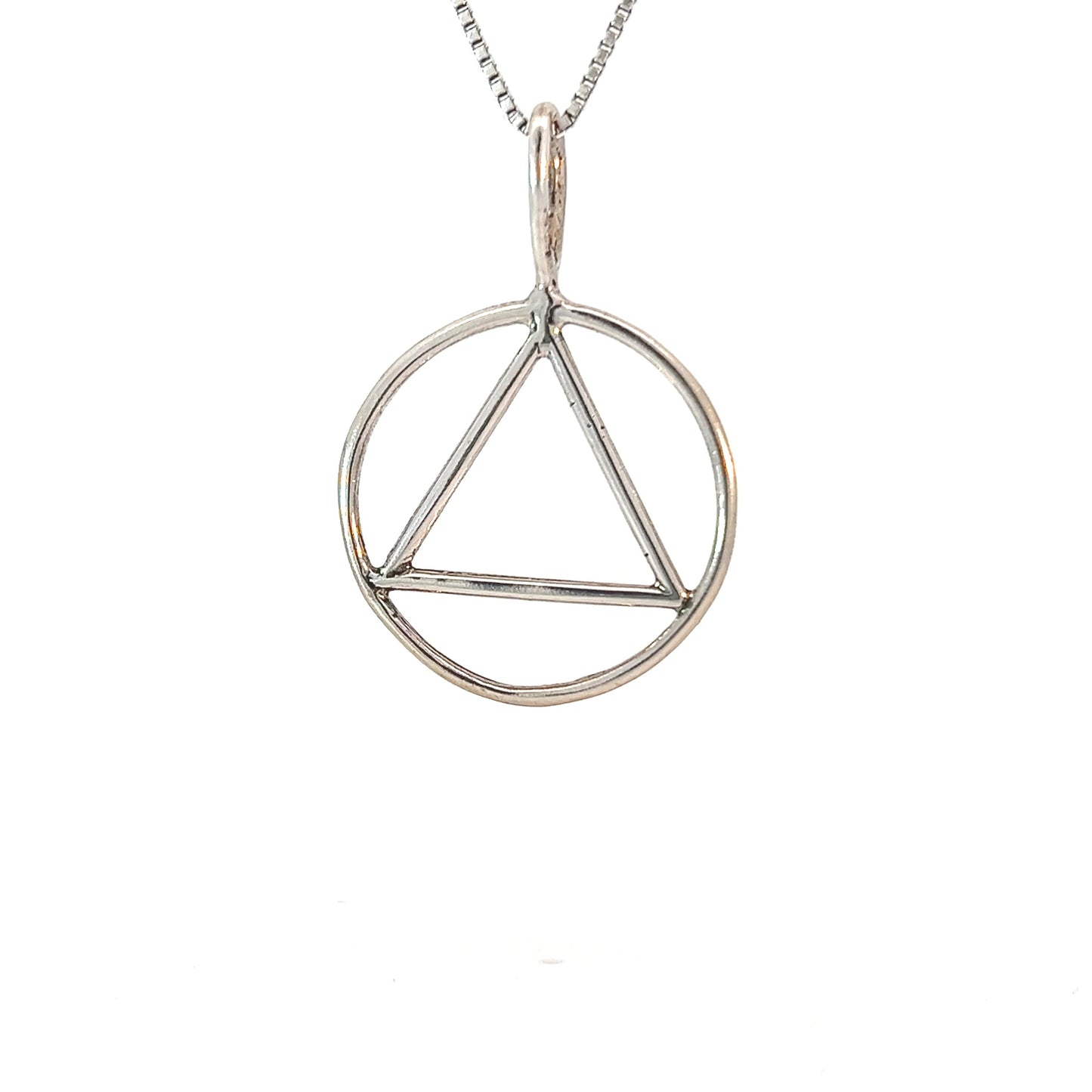 Sterling Silver AA Pendant – Simple Wire Look
