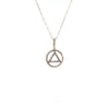 Sterling Silver Simple Wire Look AA Pendant – Small Size, Hand-Finished