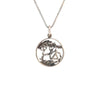 Sterling Silver Pendant, Alcoholics Anonymous AA Recovery Symbol with a Beautiful Tree of Life
