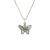 Sterling Silver AA Symbol Pendant on Small Butterfly – Recovery Jewelry