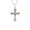 Sterling Silver Alcoholics Anonymous (AA) Symbol in an Open Cross Pendant – Medium Size