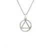 Sterling Silver AA Hammered Style Pendant – Hand-Finished, Made in USA