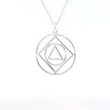 Alcoholics Anonymous (AA) & Narcotics Anonymous (NA) Dual Symbol Pendant Sterling Silver Pendant