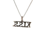 Sterling Silver, Sayings Pendant, "K.I.S.S."  Keep it Simple