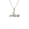 Sterling Silver, Sayings Pendant, "#1 Sponsor"
