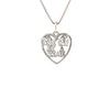 Sterling Silver, Sayings Pendant, Heart with "One Day At A Time"