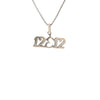 Sterling Silver, Sayings Pendant, "12&12"