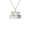 Sterling Silver, Sayings Pendant, "SUPER SPONSOR"