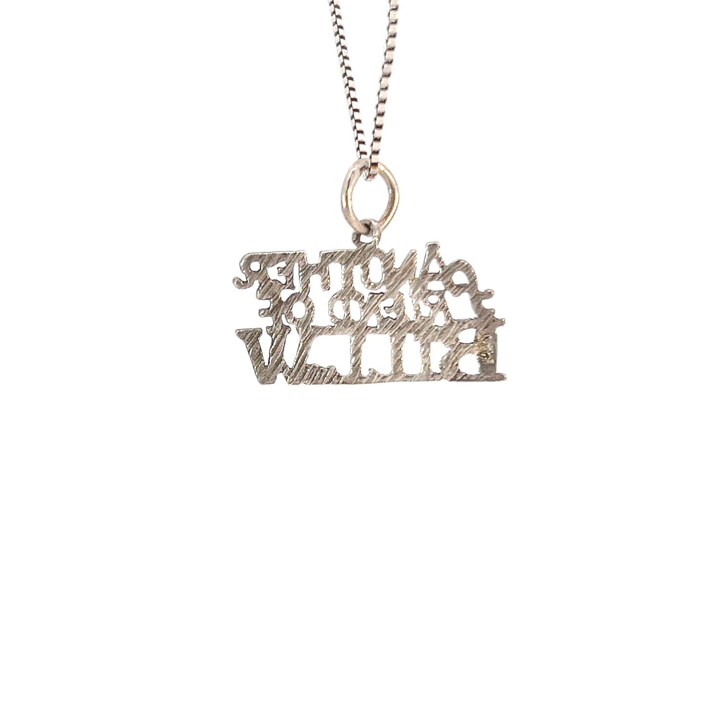 Sterling Silver, Sayings Pendant, "Another Friend of BILL. W."