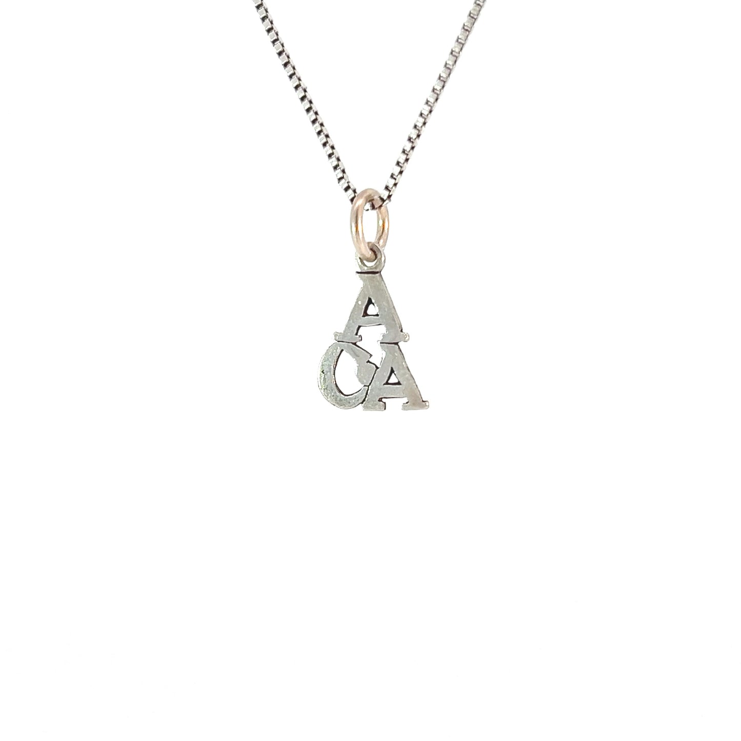 Sterling Silver Pendant Adult Children of Alcoholics (ACOA), "ACA" Initials