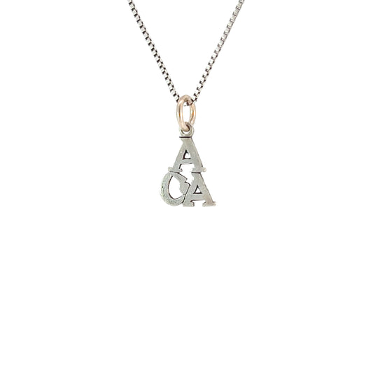 Sterling Silver Pendant Adult Children of Alcoholics (ACOA), "ACA" Initials