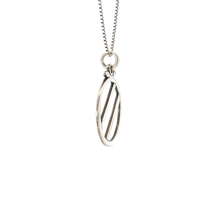 Sterling Silver Pendant Over Eaters Anonymous (OA) Symbol, Medium Size