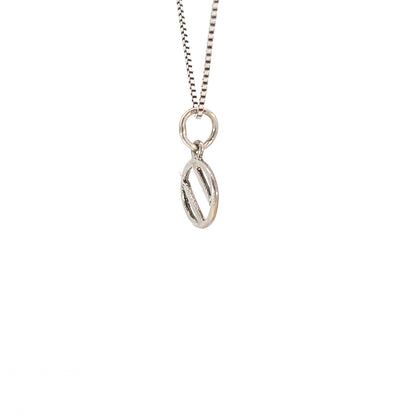 Sterling Silver Pendant Over Eaters Anonymous (OA) Symbol, Small Size
