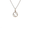 Sterling Silver Pendant Overeaters Anonymous (OA) Symbol, Small Size