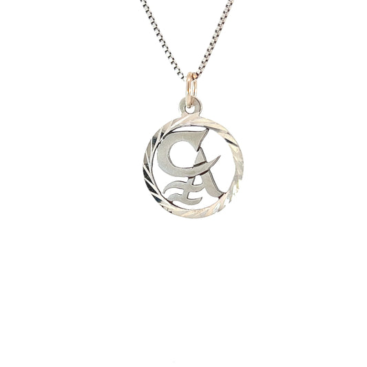 Cocaine Anonymous Pendant, Sterling Silver, "CA" Initials in Center of the Circle