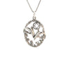 Sterling Silver Pendant, Narcotics Anonymous NA Symbol in a Old Fashion Style Seascape with 2 Dolphins