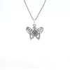Set of Small Narcotics Anonymous NA Symbol #979 Butterfly Pendant  with #213 Light Box Chain,Chain Available in 3 Different Lengths