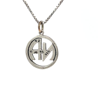 Sterling Silver Pendant, Narcotics Anonymous NA Initials Pendant