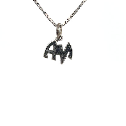 Sterling Silver Pendant, Small Narcotics Anonymous NA Initials
