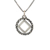 Sterling Silver Pendant, Narcotics Anonymous NA Nugget Style, Medium Size
