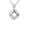 Sterling Silver Pendant, Narcotics Anonymous NA Symbol, Medium Size