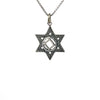 Sterling Silver Pendant, Narcotics Anonymous NA Symbol in a Jewish Star of David, Large Size