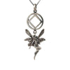 Sterling Silver Pendant, Narcotics Anonymous NA Recovery Symbol with a Magical Fairy