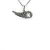 Sterling Silver Pendant, Narcotics Anonymous NA Recovery Symbol on an Angels Wing