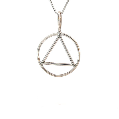 Sterling Silver AA Pendant – Simple Wire Look