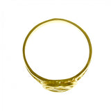 14k Gold Ring, Alcoholics Anonymous AA Symbol Circle Triangle on a Open Rope Style Band