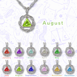 Sterling Silver Pendant/Chain Set with Crystal Birthstone