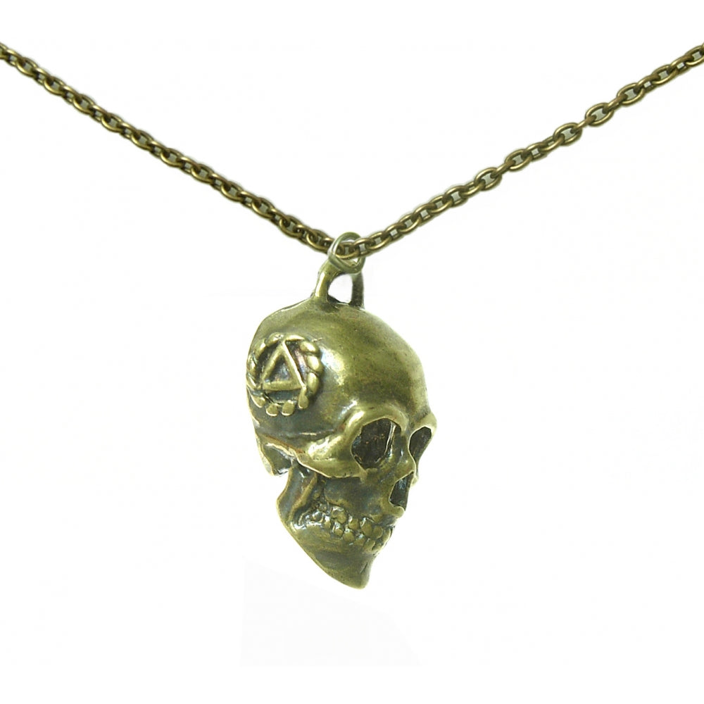 Set of Brass Alcoholics Anonymous AA Symbol #1021 Pendant with Brass Chain, $12-$15, Chain Available in 3 Different Lengths