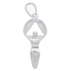 Sterling Silver AA Women in Recovery Birthstone Pendant – 1.7g, Hand-Finished, All 12 CZ Colors