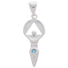 Sterling Silver AA Women in Recovery Birthstone Pendant – 1.7g, Hand-Finished, All 12 CZ Colors