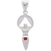 Sterling Silver AA Women in Recovery Birthstone Pendant – 1.7g, Hand-Finished, All 12 CZ Colors