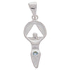 Sterling Silver AA Women in Recovery Birthstone Pendant – 1.7g, Hand-Finished, All 12 CZ Colors