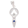 Sterling Silver AA Women in Recovery Birthstone Pendant – 1.7g, Hand-Finished, All 12 CZ Colors