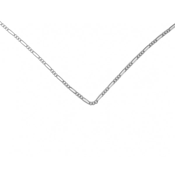 20" Light Figaro Chain, Sterling Silver